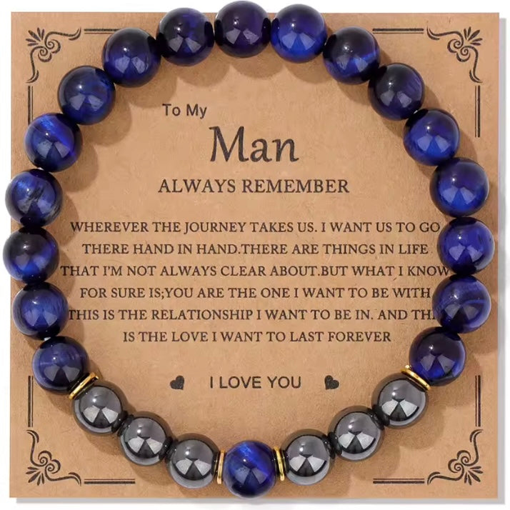 Vier de liefde en verbondenheid binnen het gezin met deze prachtige handgemaakte natuursteen kralenarmband