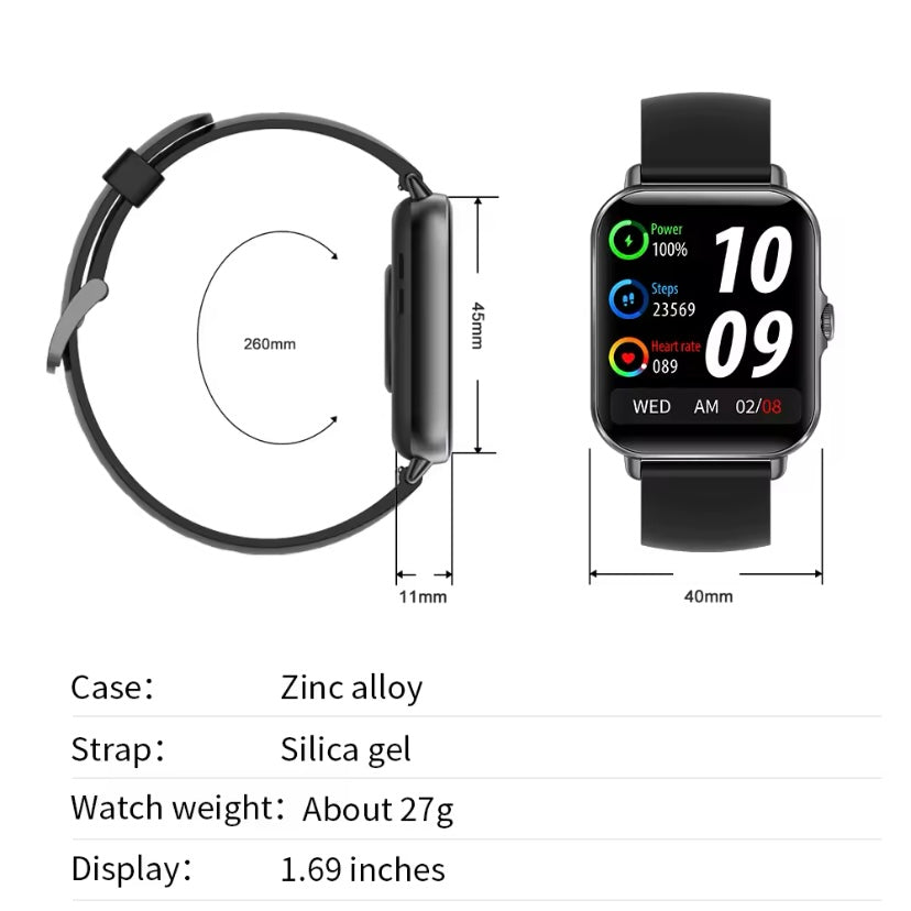 2025 Smartwatch | Bluetooth Bellen, Muziek & Fitness | Waterdicht Sporthorloge voor Dames & Heren | Compatibel met iOS & Android