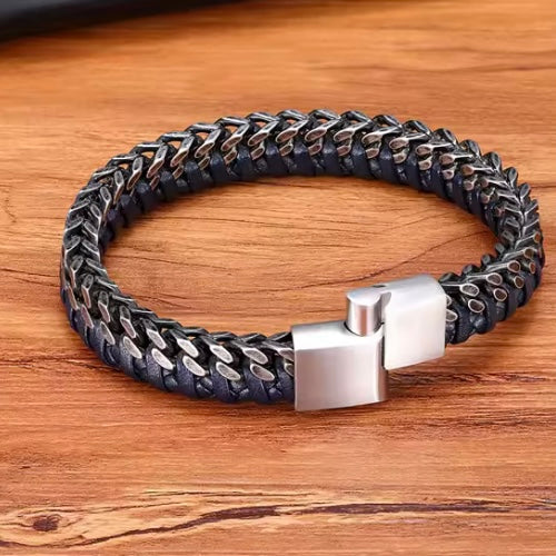 The Alpha™ – De Ultieme Herenarmband van Leer & Staal