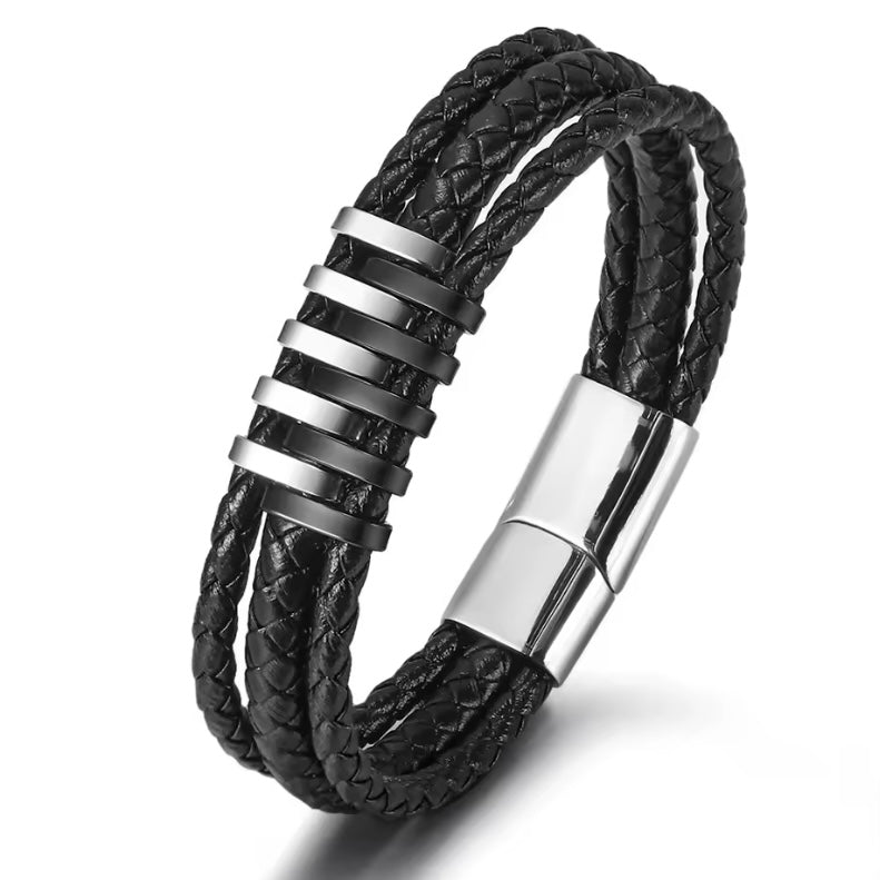 Ontdek Onze Leren Armbanden voor mannen (21 cm)