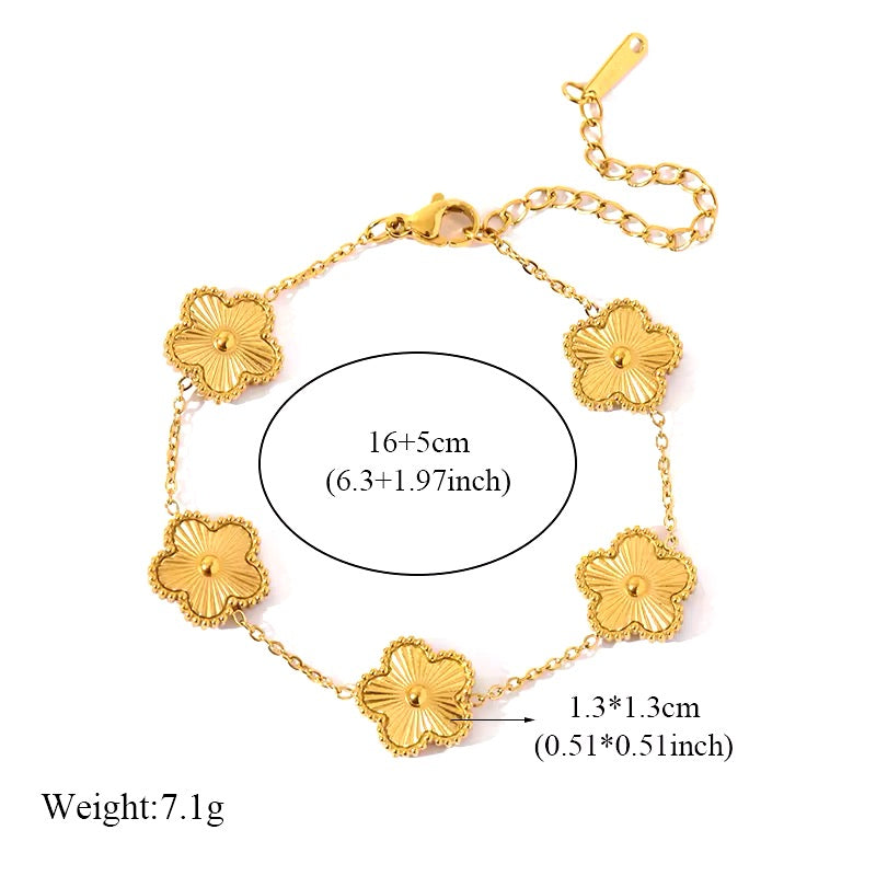 LuckyBlooms™ Dubbelzijdige Klaver Armband