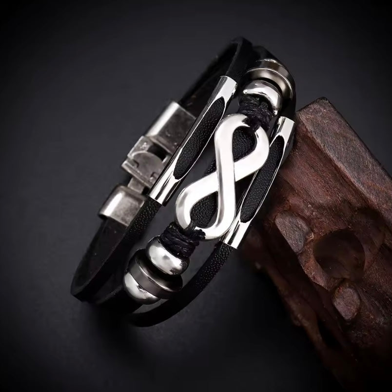 Vintage Creatief Geluk Infinity Symbool Armband Handgeweven