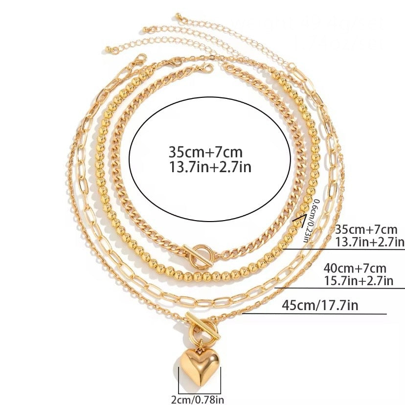 🛍️ 🛍️ Exclusieve 7-delige Dames Sieradenset – Kettingen, Armband & Gratis Oorbellen