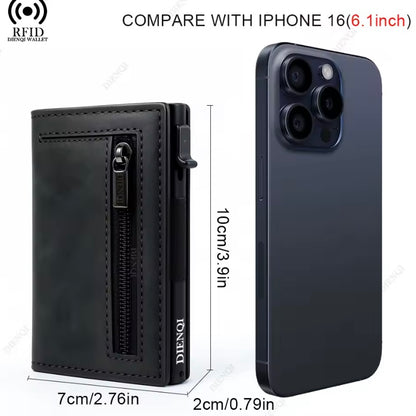 Luxe Koolstofvezel RFID-portemonnee – Minimalistisch & Slank