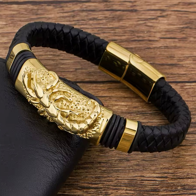 TYO Gevlochten Heren Armband met Garnalen Detail