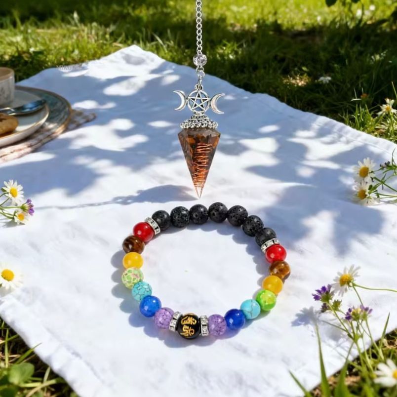 2-delige helende chakra-armband en slingerkit