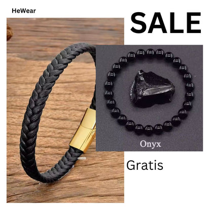 Armband + gratis onyx kralenarmband
