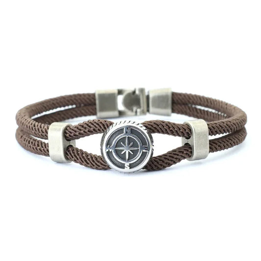 ⚓ Breng de zee tot leven met onze maritieme armbanden! Bruin NavigaBand