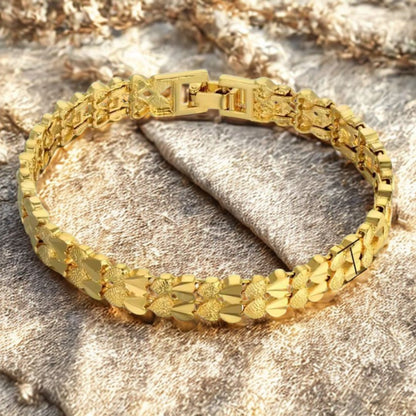 🔥 Exclusieve Vaderdag Deal: Stoere Goudkleurige Stainless Steel Armband! 🔥