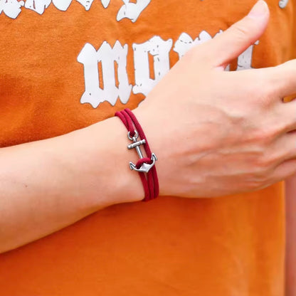 Minimalistische verstelbare herenarmband – handgemaakte nautische armband van 3 mm dun maritiem touw met roestvrijstalen details