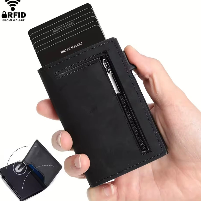 Luxe Koolstofvezel RFID-portemonnee – Minimalistisch & Slank