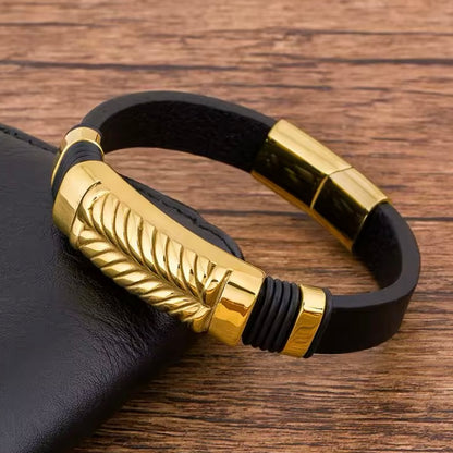 Ontdek TYO Gevlochten Heren Armband met Bedel Detail