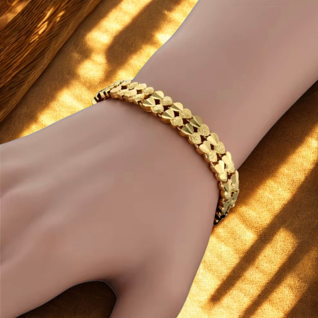 🔥 Exclusieve Vaderdag Deal: Stoere Goudkleurige Stainless Steel Armband! 🔥