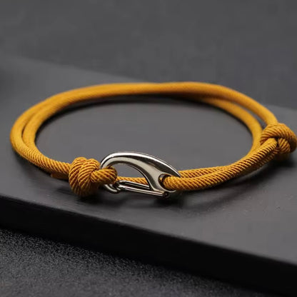 Dubbellaagse nautische touwarmband – verstelbare 3mm dunne maritieme stringarmband voor mannen en vrouwen