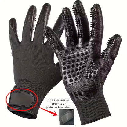 3in1 Verzorgingshandschoen voor Katten, Honden en Paarden – Vachtverzorging & Massage in één