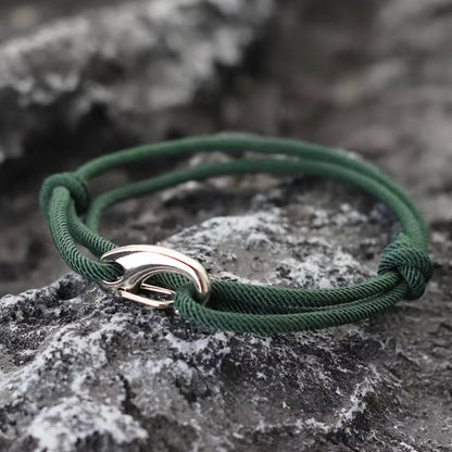 Dubbellaagse nautische touwarmband – verstelbare 3mm dunne maritieme stringarmband voor mannen en vrouwen