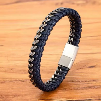 The Alpha™ – De Ultieme Herenarmband van Leer & Staal