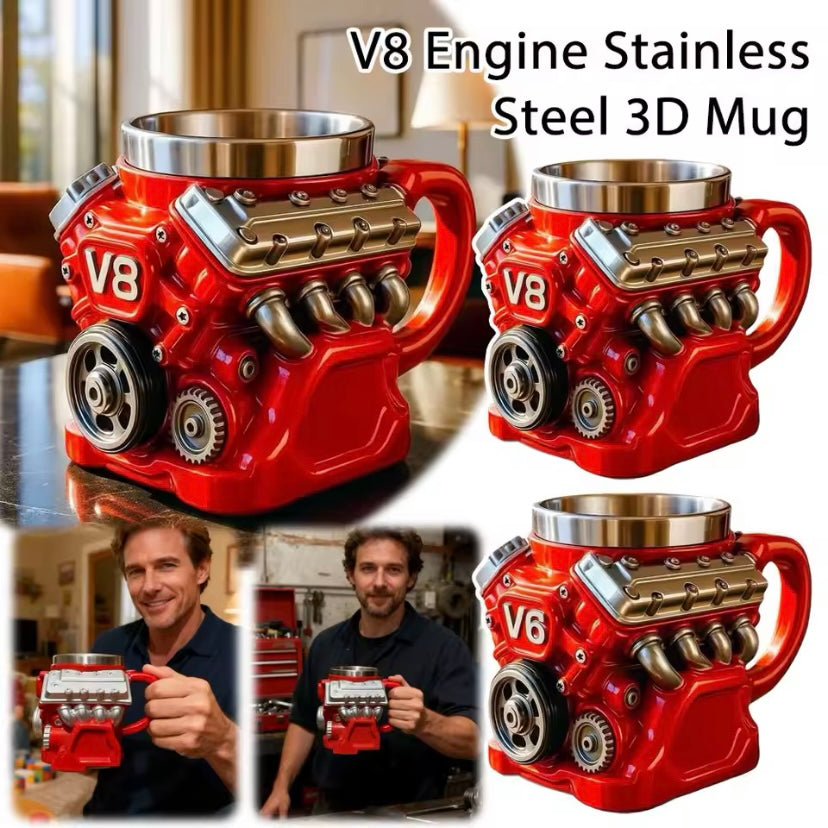 V8 Motor Koffiemok