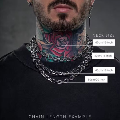 Robuuste 8mm RVS Schakelketting – Punk & Gotisch Statement!