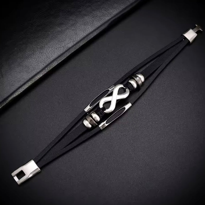 Vintage Creatief Geluk Infinity Symbool Armband Handgeweven