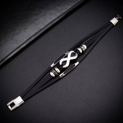 Vintage Creatief Geluk Infinity Symbool Armband Handgeweven