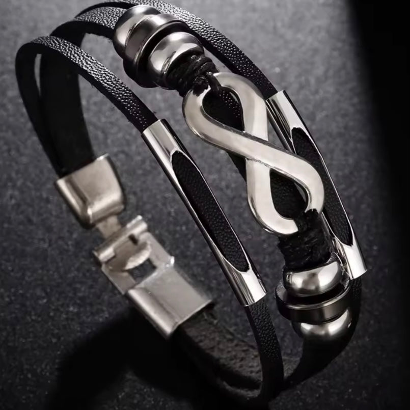 Vintage Creatief Geluk Infinity Symbool Armband Handgeweven