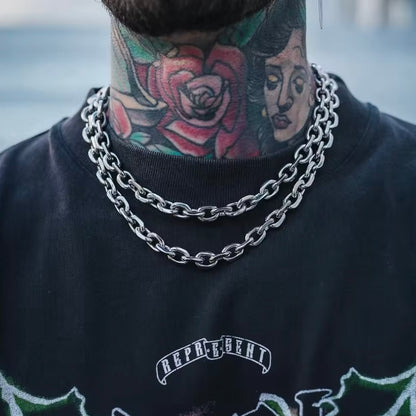 Robuuste 8mm RVS Schakelketting – Punk & Gotisch Statement!