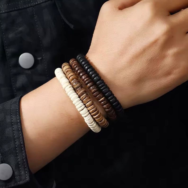 Handgemaakte Meerlagige Kokosnoot Kralen Armband