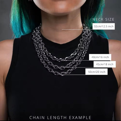 Robuuste 8mm RVS Schakelketting – Punk & Gotisch Statement!