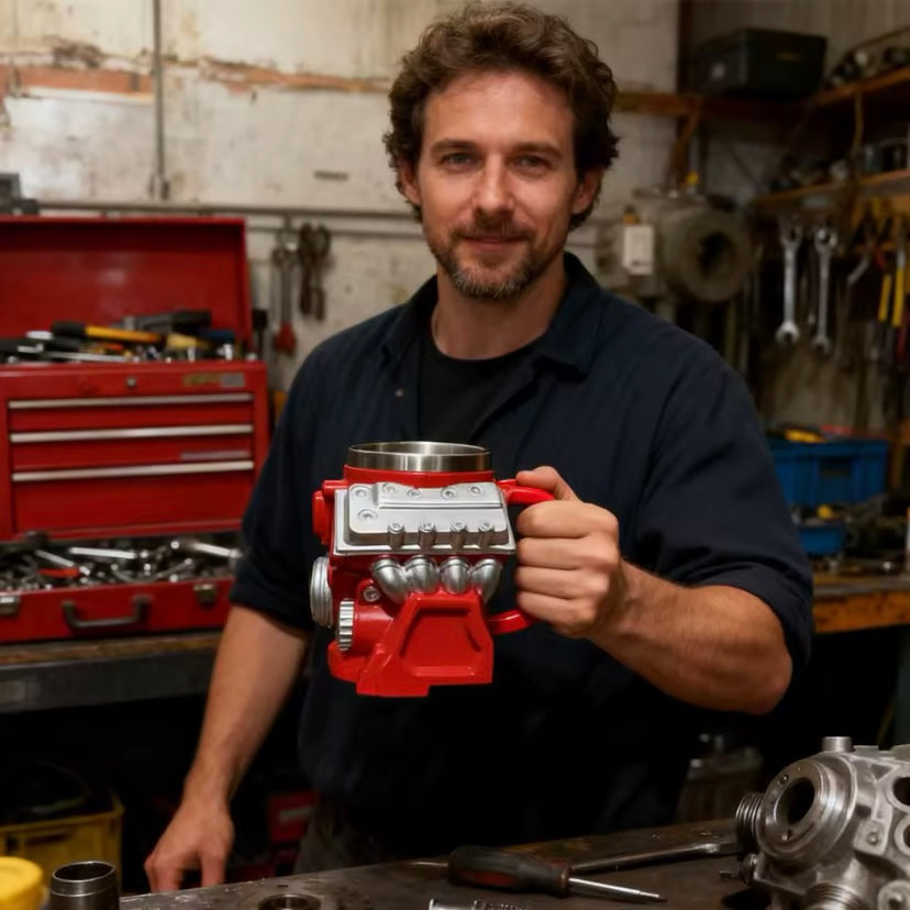 V8 Motor Koffiemok