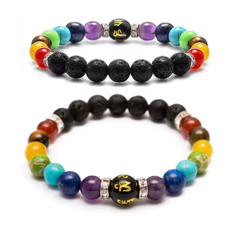 2stuks - 7 Chakra met Betekeniskaart