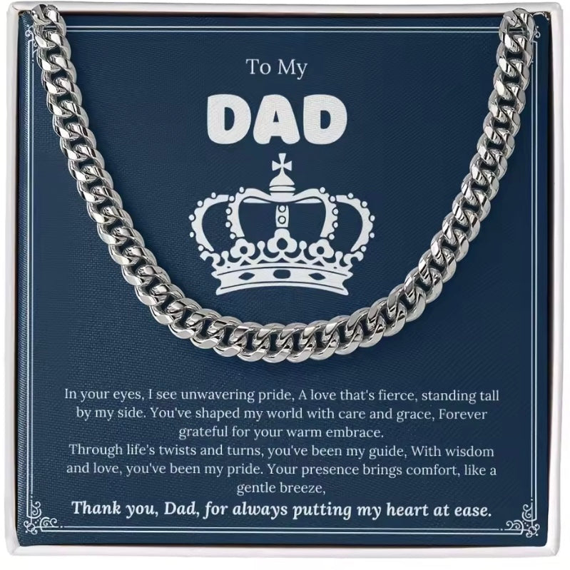 Vaderdag komt eraan! Verras je vader met een roestvrijstalen Cubaanse ketting – 1 Per Klant! ✨