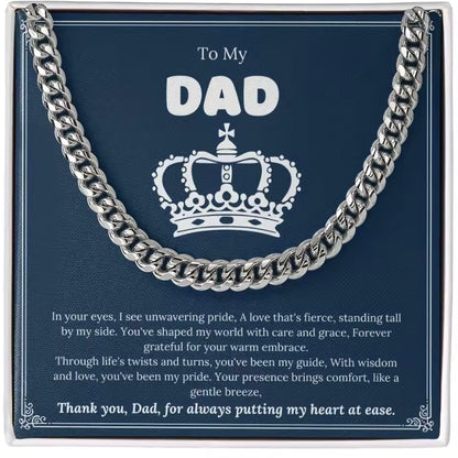 Vaderdag komt eraan! Verras je vader met een roestvrijstalen Cubaanse ketting – 1 Per Klant! ✨