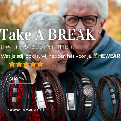 Klassieke Eenvoudige Stijl Heren Handgeweven Lederen Armband | Hoge Kwaliteit Metalen Gesp