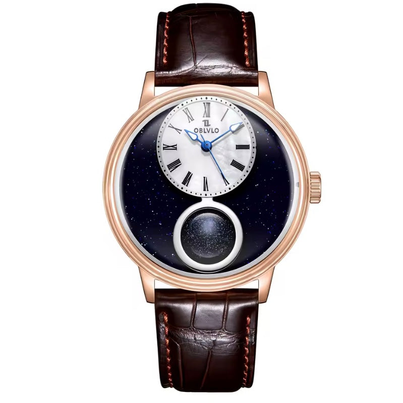 OBLVLO SCM-STARS Horloge – Starry Sky Design & 24-Uurs Display | Luxe & Uniek