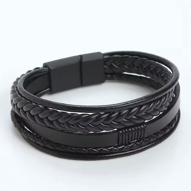 Ronnie’s Gevlochten Leren Armband