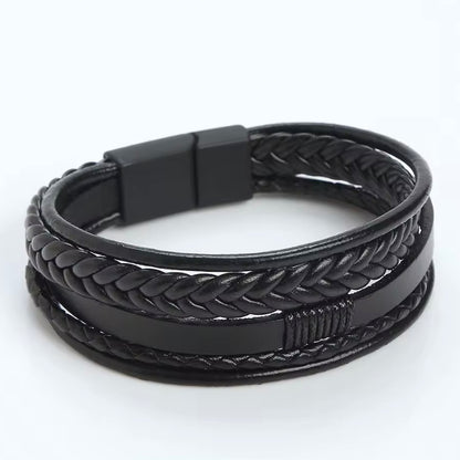 Ronnie’s Gevlochten Leren Armband