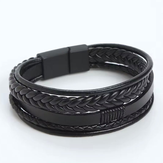 Ronnie’s Gevlochten Leren Armband