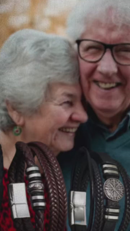 Klassieke Eenvoudige Stijl Heren Handgeweven Lederen Armband | Hoge Kwaliteit Metalen Gesp