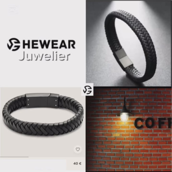  Heren Handgeweven Lederen Armband | Hoge Kwaliteit