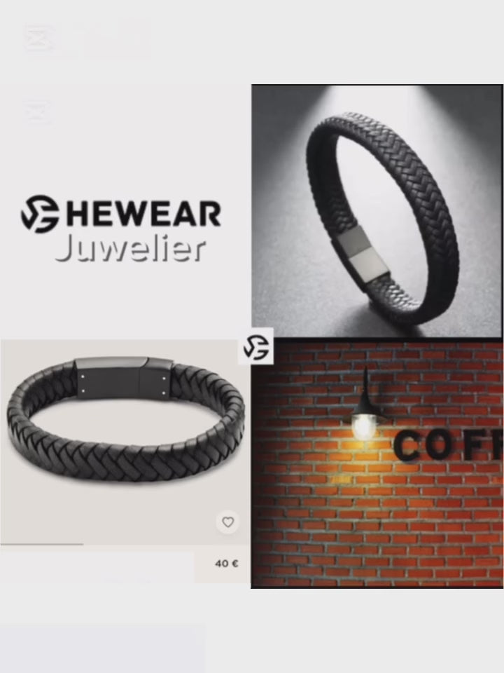  Heren Handgeweven Lederen Armband | Hoge Kwaliteit